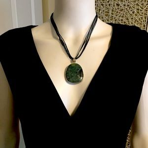 (Video) Handmade One of a Kind Green Sea Sediment Jasper Agate Necklace